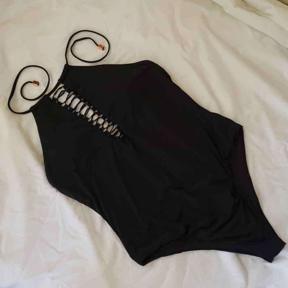 Radio Fiji Black One Piece Swimsuit